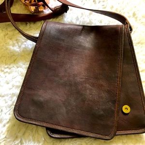 Vintage Genuine Leather Crossbody Messenger Bag